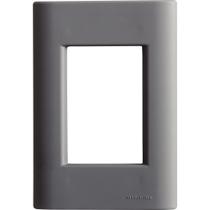 Placa 3 Postos 4x2 Tramontina Giz Titânio Soft Touch sem Suporte Placa 3 Postos 4x2 Tramontina Giz Titânio Soft Touch sem Suporte