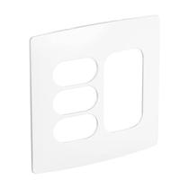 Placa 3 Postos Adjecentes + 3 Postos Separados 4x4 Seda Sal Nereya 663460 Legrand