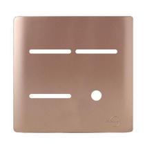 Placa 3 Teclas + 1 Furo Com Suporte 4X2 -Novara Ouro Rose