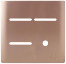 Placa 3 Teclas + 1 Furo Com Suporte 4X2 -Novara Ouro Rose