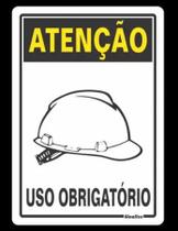 Placa 30X20cm Uso Obrigatório de Capacete Decore Placa 30X20cm Uso Obrigatório de Capacete Decore