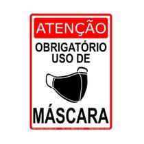 Placa 30X20cm Uso Obrigatório de Máscara Decore Placa 30X20cm Uso Obrigatório de Máscara Decore
