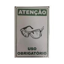 Placa 30X20cm Uso Obrigatório de Óculos Protetor Decore Placa 30X20cm Uso Obrigatório de Óculos Protetor Decore