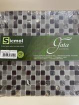 Placa 30x30 pastilha de vidro e pedra Gaia cor brown glass stone