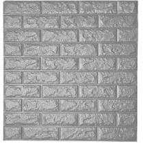 Placa 3D Adesiva Tijolinho Prateado Lorben 1 Unidade