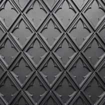 Placa 3D em Poliestireno - Veneto Preto 50x50 cm