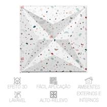 Placa 3D Geométrica Bruxelas De Granilite Revestimento Para Parede