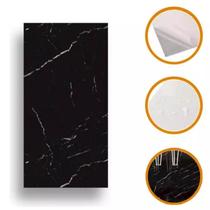 Placa 3d Revestimento De Parede Auto Adesivo Marmore Preta 60x30cm Placa 3d Revestimento De Parede Auto Adesivo Marmore Preta 60x30cm