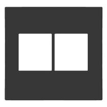 Placa 4 Mod. Juntos Com Suporte 4X4 - Recta Grafite Satin