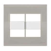 Placa 4 Módulos 4X4 - Tramontina Liz Fendi / Branco