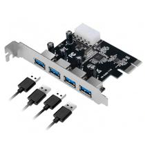 Placa 4 Saídas Usb 3.0 Pci-express Multiplicador X1 5 Gbps Hub Multi USB