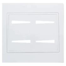 Placa 4 Tomadas 4x4 com Suporte Branco - RVB-1300/59 - RAVENNA Placa 4 Tomadas 4x4 com Suporte Branco - RVB-1300/59 - RAVENNA