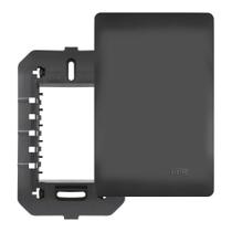 PLACA 4 X 2 CEGA PRETO COM SUPORTE SHP - 4068 Habitat Black FAME
