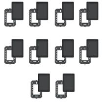 Placa 4 X 2 Cega Preto Com Suporte Suporte 10 Unidades - FAME Placa 4 X 2 Cega Preto Com Suporte Suporte 10 Unidades - FAME