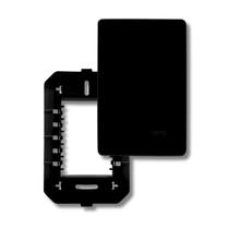 Placa 4 X 2 Cega Preto Com Suporte Suporte - FAME