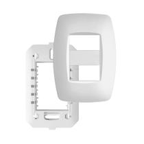 Placa 4"" x 2"" Com Suporte 2 Módulos Horizontais Distanciados Elegance - 2512 - FAME Placa 4"" x 2"" Com Suporte 2 Módulos Horizontais Distanciados Elegance - 2512 - FAME