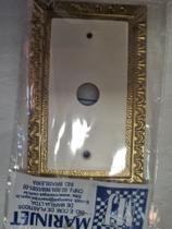 Placa 4 x 2 - furo branco / dourado