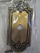 Placa 4 x 2 - furo modelo arredondado dourado