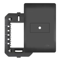 PLACA 4 X 2 PRETA COM SUPORTE SAIDA DE FIO SHP - 4070 Habitat Black FAME
