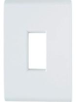 Placa 4 x 2 + Suporte Termoplástico 1 Posto Vertical Branca - Tramontina Liz