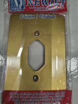 Placa 4 x 2 - tomada padrao novo dourado liso Placa 4 x 2 - tomada padrao novo dourado liso