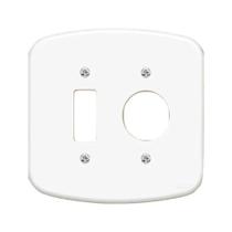 Placa 4 x 4 1 Interruptor + 1 Tomada Redonda Fame