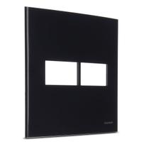 Placa 4 X 4 2 Postos Modelo Sleek Ebony- Preta Margirius
