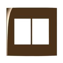 Placa 4 x 4 6Postos Horizontais Marrom - Margirius Sleek