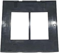 Placa 4 x 4 6Postos Horizontais Preto - Margirius Sleek
