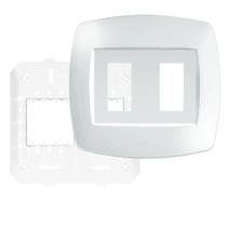 Placa 4"" X 4"" Com Suporte 2 Módulos Verticais Elegance - 2761 - Fame Placa 4x4 C-suporte 2 Placa 4"" X 4"" Com Suporte 2 Módulos Verticais Elegance - 2761 - Fame Placa 4x4 C-suporte 2