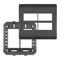 PLACA 4 X 4 PRETA 04 MODULOS DISTANCIADOS COM SUPORTE SHP - 4079 Habitat Black FAME