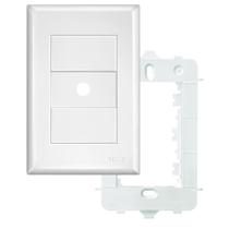 Placa 4""x2"" com Suporte Saída de Fio Diâmetro 10mm Evidence - 2884 - FAME