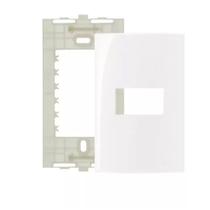 Placa 42 1 posto horizontal + suporte Sleek Branco