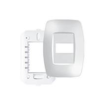 Placa 4x2 1 Módulo Com Suporte Branca Fame Elegance