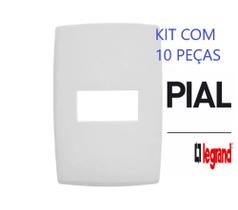 Placa 4x2 1 Módulo Horizontal Pial Plus 618505 Branco Kit 10 peças Placa 4x2 1 Módulo Horizontal Pial Plus 618505 Branco Kit 10 peças