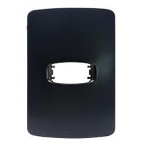 Placa 4X2 1 Módulo Horizontal Preto Gracia Maxx 85691 Placa 4X2 1 Módulo Horizontal Preto Gracia Maxx 85691