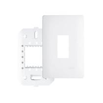 Placa 4x2 1 módulo Vertical Com suporte fame habitat 3634 Placa 4x2 1 módulo Vertical Com suporte fame habitat 3634