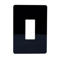 Placa 4x2 1 Modulo Vertical N1371.1V PT Preta, Linha Unno Life, ABB