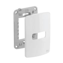 Placa 4x2 1 posição branco + suporte composé - weg
