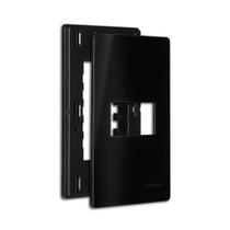 Placa 4x2 1 Posto com Suporte Ebony Infiniti Margirius