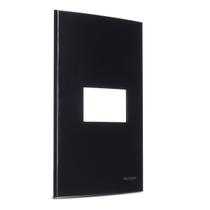 Placa 4x2 1 Posto Ebony Preta Sleek Margirius Placa 4x2 1 Posto Ebony Preta Sleek Margirius