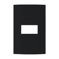 Placa 4x2 1 posto horiz ebony clean Placa 4x2 1 posto horiz ebony clean