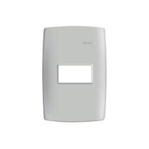 Placa 4x2 1 Posto Horizontal com Suporte Simon 30 Branca