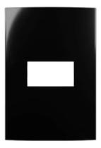 Placa 4x2 1 Posto Horizontal Ebony Sleek