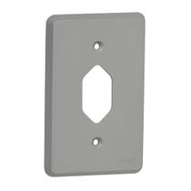 Placa 4x2 1 Posto Padrão Brasil Cinza Pial 54396 Placa 4x2 1 Posto Padrão Brasil Cinza Pial 54396