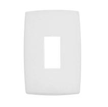 Placa 4x2 1 posto vertical branco 618501 pial plus antiga
