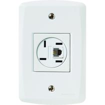 Placa 4x2+ 1 Tomada p/Telefone 4P+RJ11 Branco Tramontina Placa 4x2+ 1 Tomada p/Telefone 4P+RJ11 Branco Tramontina