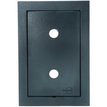 Placa 4x2 2 Furos com Suporte Preto Fosco - EKP-30000/50 - DICOMPEL