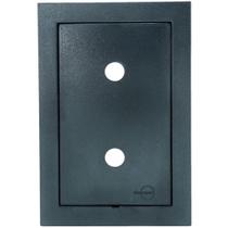 Placa 4x2 2 Furos Com Suporte Preto Fosco - Ekp-30000-50 - Dicompel Placa 4x2 2 Furos Com Suporte Preto Fosco - Ekp-30000-50 - Dicompel