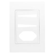 Placa 4x2 2 Interruptor 1 Tomada com Suporte - RVB-1300/79 - RAVENNA Placa 4x2 2 Interruptor 1 Tomada com Suporte - RVB-1300/79 - RAVENNA
